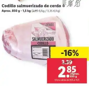 Lidl Codillo salmuerizado de cerdo 850g - 1,5kg oferta