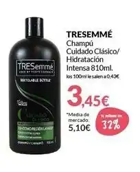 PrimaPrix Tresemmé Champú Clásico/Hidratación Intensa 810ml oferta