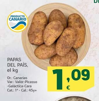 HiperDino Papas del país, el kg oferta