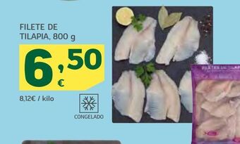 HiperDino Filete de tilapia, 800 g oferta