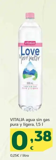 HiperDino Agua sin gas pura y ligera, 1,5 l, vitalia oferta