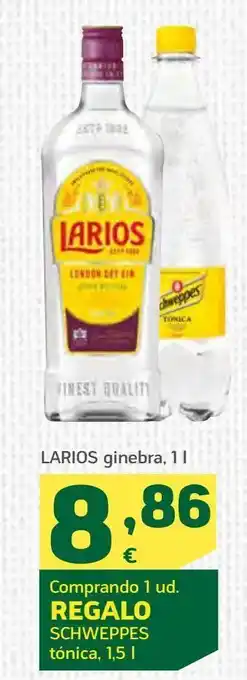 HiperDino Ginebra, 1 l, larios oferta