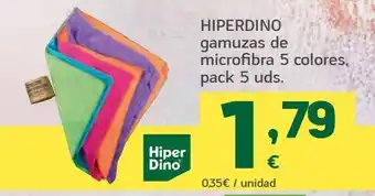 HiperDino Hiperdino gamuzas de microfibra 5 colores, pack 5 uds oferta