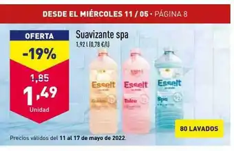 ALDI Suavizante Spa oferta
