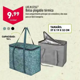 ALDI Live In Style Bolsa Plegable Térmica oferta