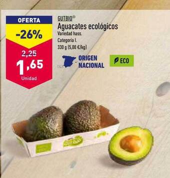 ALDI Gutbio Aguacates Ecológicos oferta