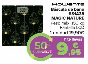 Carrefour Rowenta báscula de baño bs1438 magic nature oferta