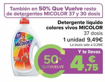 Carrefour Detergente líquido colores vivos micolor oferta