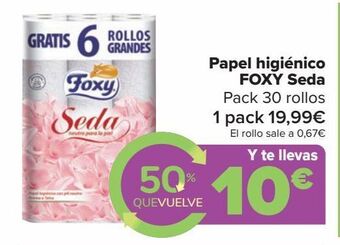 Carrefour Papel higiénico foxy seda oferta