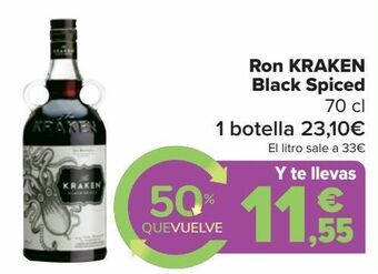 Carrefour Ron kraken black spiced oferta