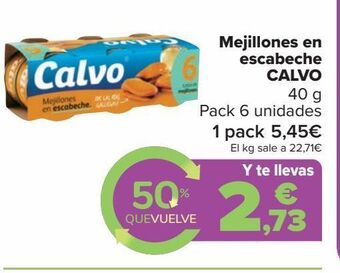 Carrefour Mejillones en escabeche calvo oferta