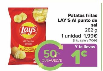 Carrefour Patatas fritas lay's al punto de sal oferta