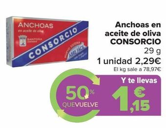 Carrefour Anchoas en aceite de oliva consorcio oferta