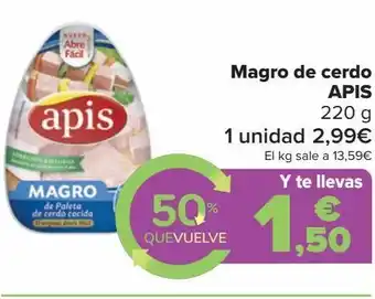 Carrefour Magro de cerdo apis oferta