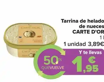 Carrefour Tarrina de helado de nueces carte d'or oferta