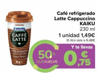 Carrefour Café refrigerado latte cappuccino kaiku oferta