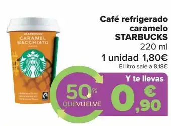 Carrefour Café refrigerado caramelo starbuks oferta