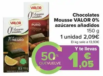 Carrefour Chocolates mousses valor 0% azúcares añadidos oferta