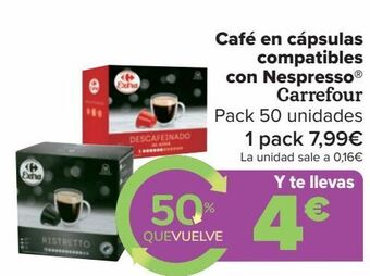 Carrefour Café en cápsulas compatibles con nespresso carrefour oferta