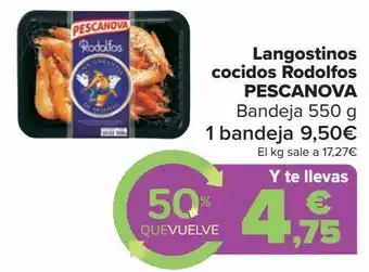 Carrefour Langostinos cocidos rodolfos pescanova oferta
