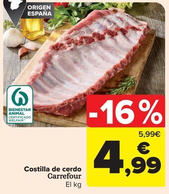 Carrefour Costilla de cerdo carrefour oferta