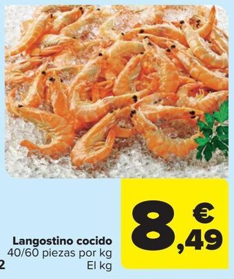 Carrefour Langostino cocido oferta