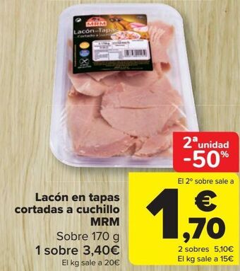 Carrefour Lacón en tapas cortadas a cuchillo mrm oferta