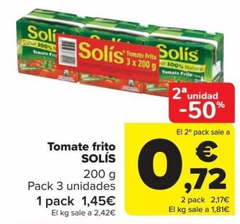 Carrefour Tomate frito solís oferta