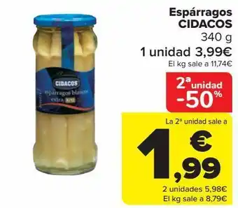 Carrefour Espárragos cidacos oferta