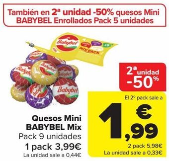 Carrefour Queso mini babybel mix oferta