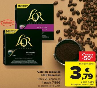 Carrefour Café en cápsulas l'or espresso oferta