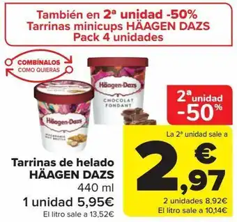 Carrefour Tarrina de helado häagen dazs oferta