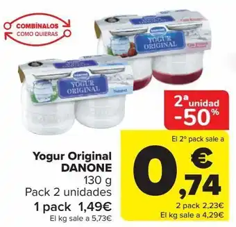 Carrefour Yogur original danone oferta