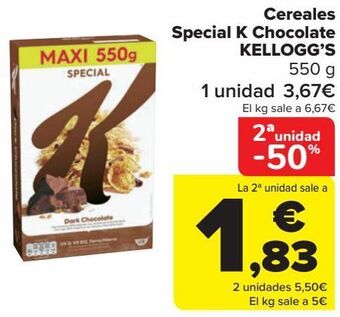 Carrefour Cereales special k chocolate kellogg's oferta