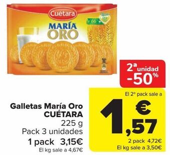 Carrefour Galletas maría oro cuétara oferta