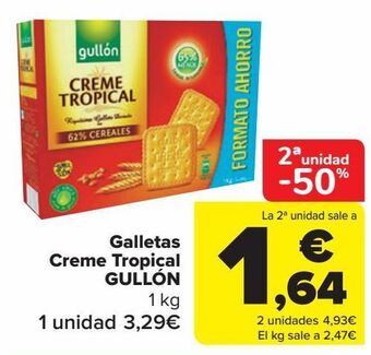 Carrefour Galletas creme tropical gullón oferta