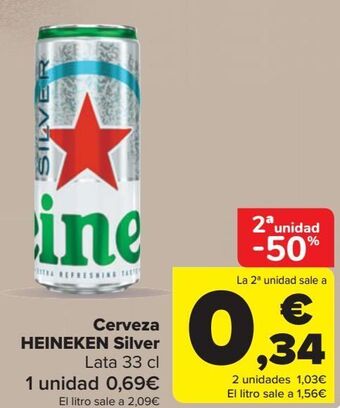 Carrefour Cerveza heineken silver oferta