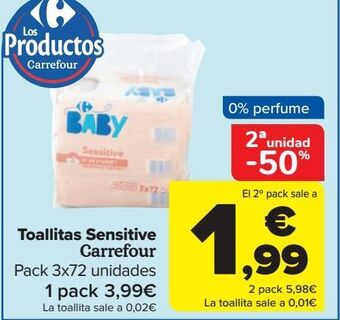 Carrefour Toallitas sensitive carrefour oferta