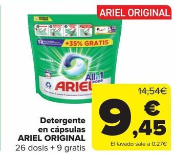 Carrefour Detergente en cápsulas ariel original oferta