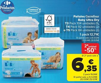 Carrefour Pañales carrefour baby ultra dry oferta
