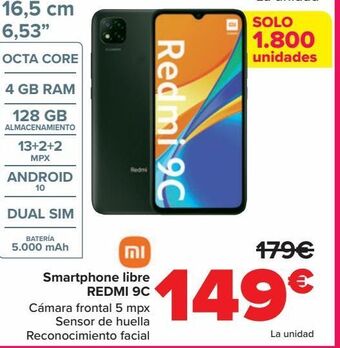 Carrefour Smartphone libre redmi 9c oferta