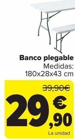 Carrefour Banco plegable oferta