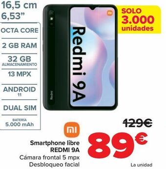 Carrefour Smartphone libre redmi 9a oferta