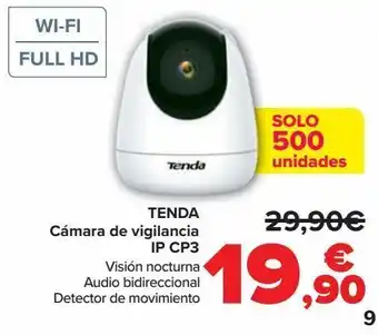 Carrefour Tenda cámara de vigilancia ip cp3 oferta