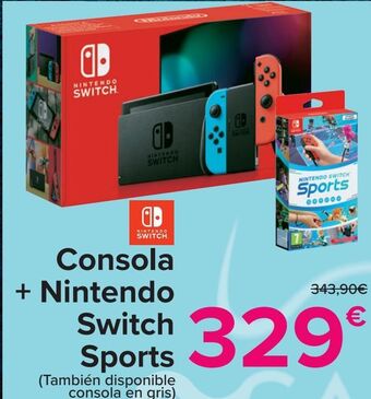 Carrefour Consola + nintendo switch sports oferta