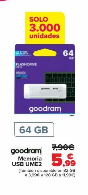 Carrefour Goodram memoria usb ume2 oferta