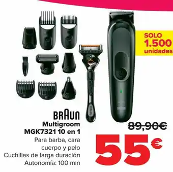 Carrefour Braun multigroom mgk7321 10 en 1 oferta