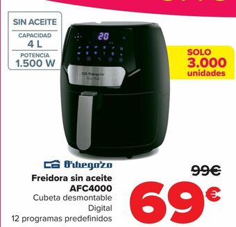 Carrefour Orbegozo freidora sin aceite afc4000 oferta