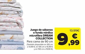 Carrefour Juego de sábanas o funda nórdica microfibra dream collection oferta
