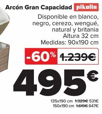 Carrefour Arcón gran capacidad pikolin oferta